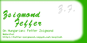 zsigmond feffer business card